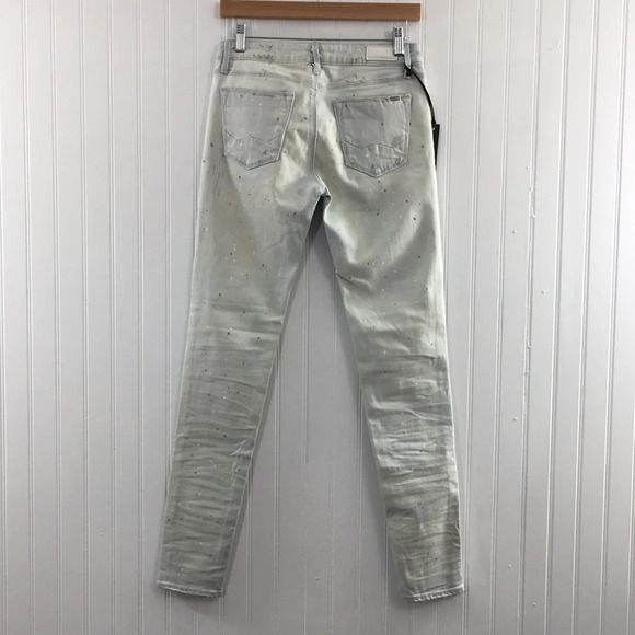 Cult Of Individuality Zen Mid Rise Skinny Jeans Womens 26 White Blue Denim‎ - Picture 3 of 13